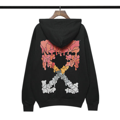 off White Hoodie Autumn and Winter Printed Long-Sleeved Hooded Terry Sweater