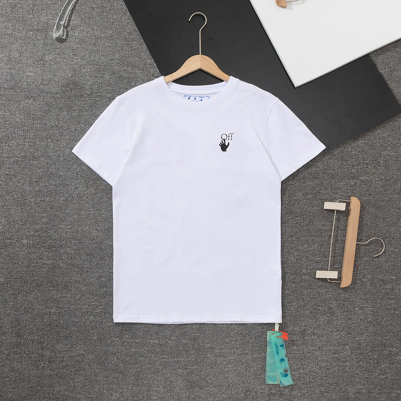 Off White T Shirts Back Gradient Black And White Classic Cross Arrow