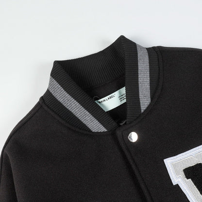 Off White Jacket Spring and Autumn OW Moon Letter Pattern Baseball Jacket Jacket