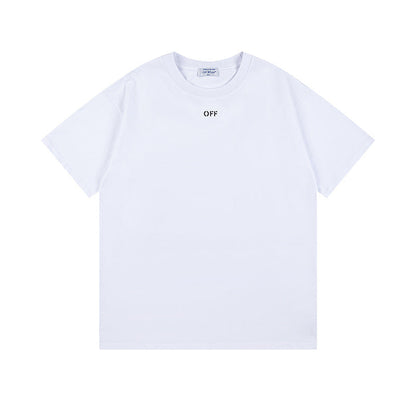 Off White T Shirts OW Dragon Arrow Pattern Crew Neck Pullover Short Sleeves