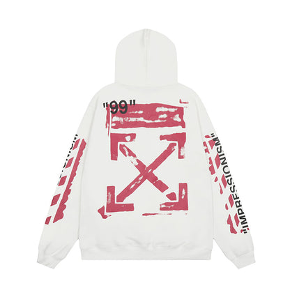 OFF WHITE Hoodie Trendy Street Style Personalized Cotton