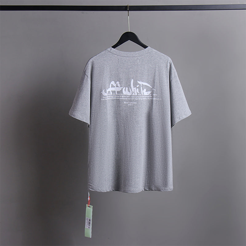 Off White T Shirts Tie-Dye Process Loose Men'S And Women'S Same Style Pure Cotton Short Sleeves