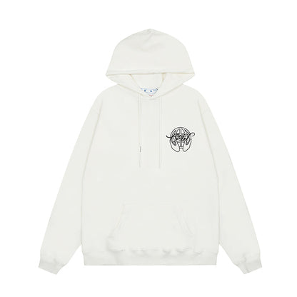 OFF WHITE Hoodie Trendy Street Style Personalized Cotton