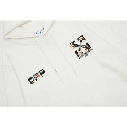 OFF WHITE Hoodie Trendy Street Style Personalized Cotton