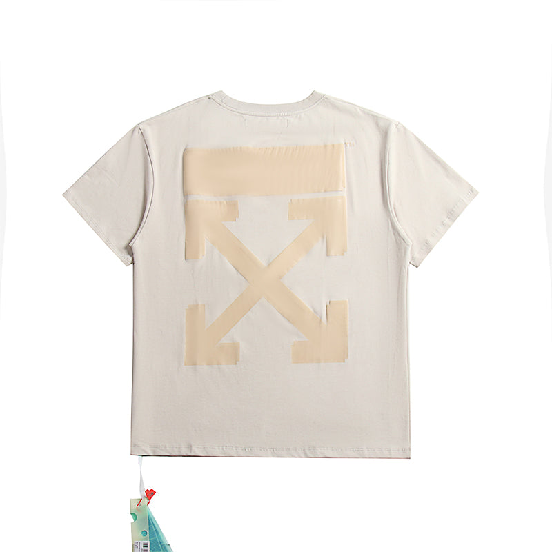 Off White T Shirts Tie-Dye Process Loose Men'S And Women'S Same Style Pure Cotton Short Sleeves