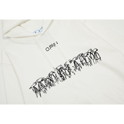 OFF WHITE Hoodie Trendy Street Style Personalized Cotton