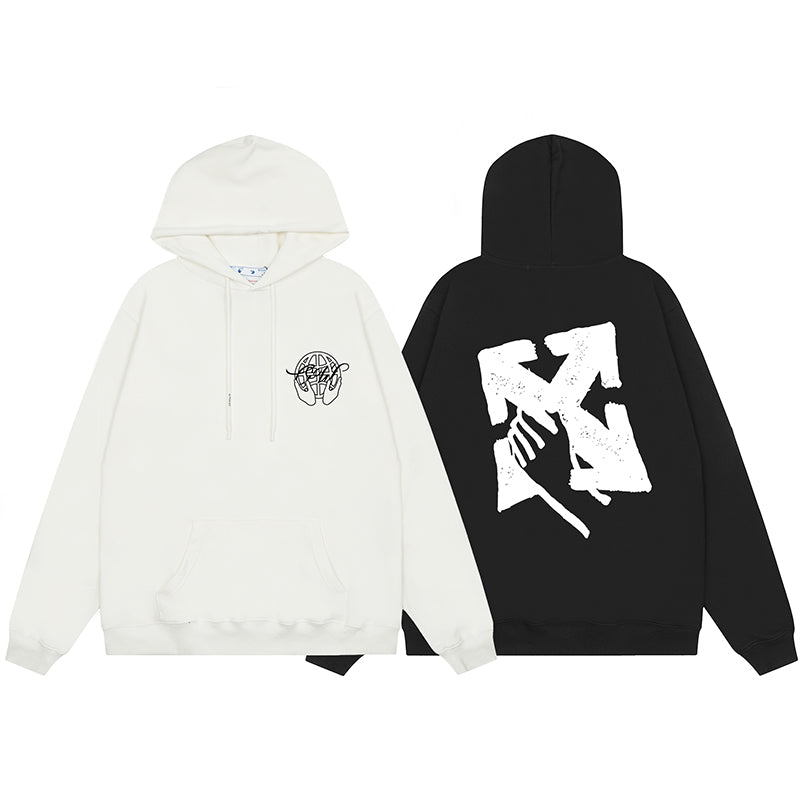 OFF WHITE Hoodie Trendy Street Style Personalized Cotton