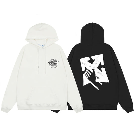 OFF WHITE Hoodie Trendy Street Style Personalized Cotton