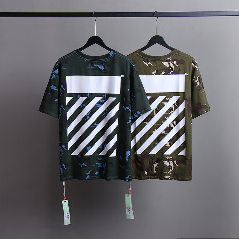 Off White T Shirts Tie-Dye Process Loose Men'S And Women'S Same Style Pure Cotton Short Sleeves