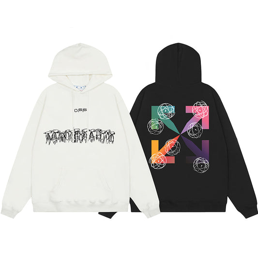 OFF WHITE Hoodie Trendy Street Style Personalized Cotton