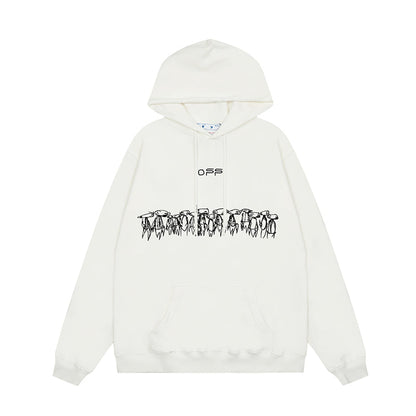 OFF WHITE Hoodie Trendy Street Style Personalized Cotton